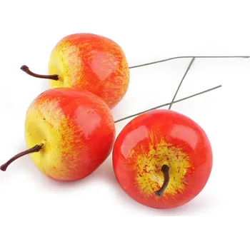 Bytová dekorace Umělá jablíčka na drátku