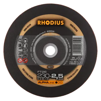 Brusný kotouč RHODIUS Ruční řezný kotouč FT26 230 x 2,5 x 22,23 ALPHAline