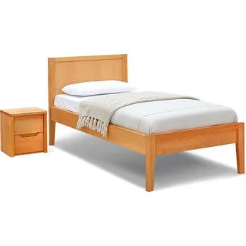 Postel Postel Postelia LAKE Buk 80x200 cm - Dřevěné jednolůžko z bukového masivu