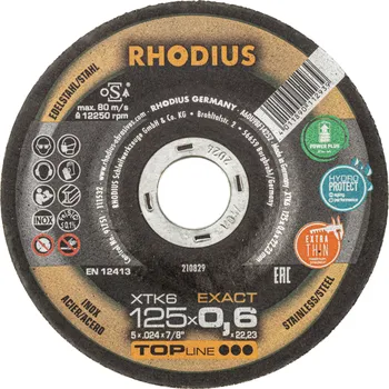 Řezný kotouč RHODIUS Extra tenký řezný kotouč XTK6 EXACT 125 x 0,6 x 22,23 TOPline
