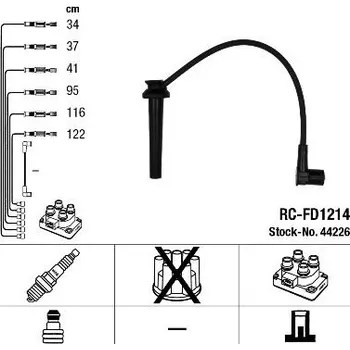 Zapalovací kabel Sada kabelů pro zapalování NGK 44226