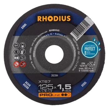 Řezný kotouč RHODIUS Extra tenký řezný kotouč XT67 125 x 1,5 x 22,23 PROline