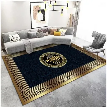 Koberec Koberec do obýváku protiskluzový, velký, pratelný | motiv ornamentu - flanel 2,Rohož na dveře 60x90 cm