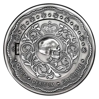 Exkluzivní stříbrný medailon 5 Oz John Wick - Blood Oath Marker (Úpis) Antique