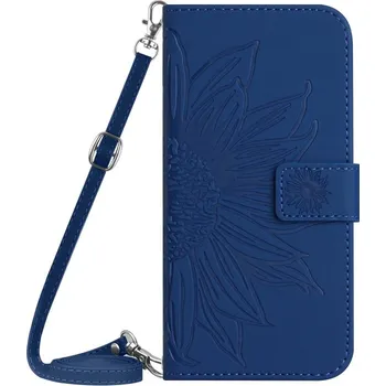 Příslušenství pro tablet VSECHNONAMOBIL 77179 ART SUNFLOWER Peněženkový obal se šňůrkou pro TCL 50 SE modrý