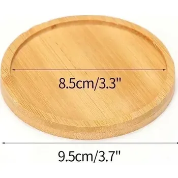 Dávkovač mýdla Dávkovač mýdla a šamponu pro koupelny s pumpičkou - Kulatý dřevěný tác