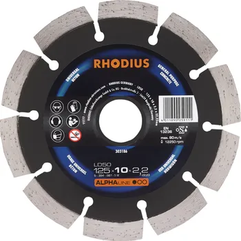 Řezný kotouč RHODIUS Diamantový řezný kotouč LD50 125 x 10,0 x 2,2 x 22,23 ALPHAline