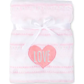 Dětská deka Babymatex Deka RICCO s výšivkou 75x100 cm - Růžová Srdce