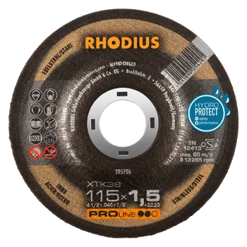 Řezný kotouč RHODIUS Extra tenký řezný kotouč XTK38 115 x 1,5 x 22,23 PROline