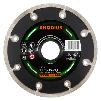 Řezný kotouč RHODIUS Diamantový řezný kotouč LD1 115 x 5,0 x 1,2 x 22,23 TOPline
