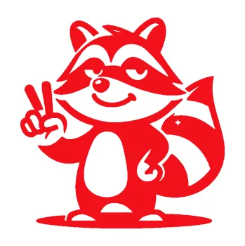 Samolepící dekorace SAMOLEPKA Mýval 003 levá medvídek (10 - červená) NA AUTO, NÁLEPKA, FÓLIE, POLEP, TUNING, VLASTNÍ TEXT, TISK, AUTOSAMOLEPKY.cz, POLEPY, OBRÁZEK, LOGO, SAMOLEPKY