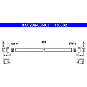 Brzdová hadice Brzdová hadice ATE 83.6204-0350.3