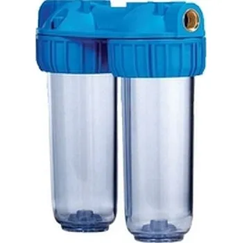 Filtrace vody Resideo BRAUKMANN DUPLEX FF40 filtr 3/4", s vložkou z aktivního uhlí, se sítem 25 µm, na dešťovou vodu