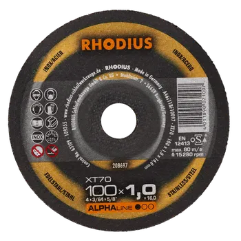 Řezný kotouč RHODIUS Extra tenký řezný kotouč XT70 100 x 1,0 x 16,00 ALPHAline