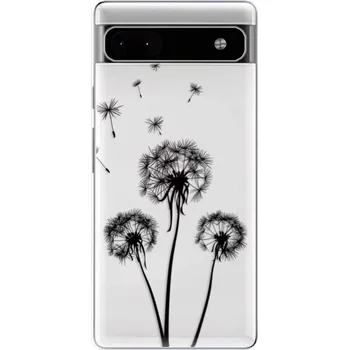 Pouzdro na mobilní telefon Odolné silikonové pouzdro iSaprio - Three Dandelions - black - Google Pixel 6a 5G