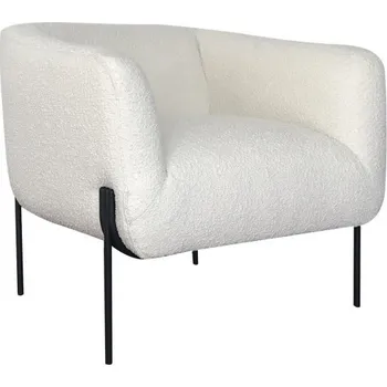 Křeslo BIZZOTTO Bílé křeslo CLAUDINE bouclé 0748305