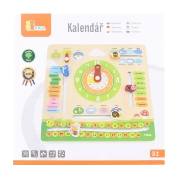 Dřevěná hračka Dřevěný kalendář český jazyk