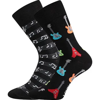 DOBLE barevné ponožky Lonka - KYTARY (Lonka ponožky DOBLE)