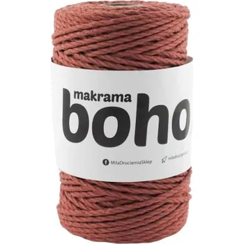 Příze Mila 3ply šňůra Makrama BOHO 4mm Měděná