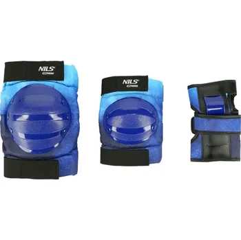 Helma na in-line Souprava chráníčů NILS Extreme H734 modrá Velikost: L