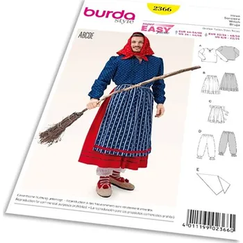 Střih Burda 2366 - Čarodějnice