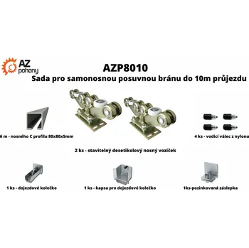Pohon brány AZP8010 - sada pro samonosnou posuvnou bránu do 10 m průjezdu