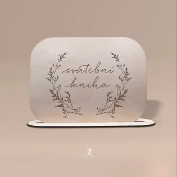 Svatební dekorace Svatební cedulka SVATEBNÍ KNIHA - KVÍTÍ