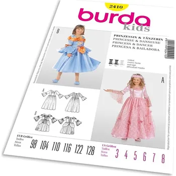 Střih Burda 2410 - Princezna, tanečnice