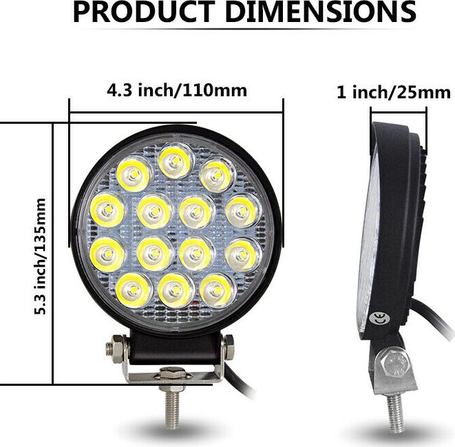 LED světlo pracovní 42W