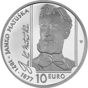 Stříbrná pamětní mince Janko Matúšek, Standard, 2021