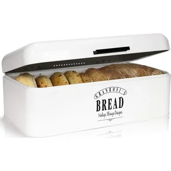 chlebník Chlebník v klasickém stylu 40. let krémově bílý - Granrosi (Box na pečivo Retro krémově bílý - Granrosi)