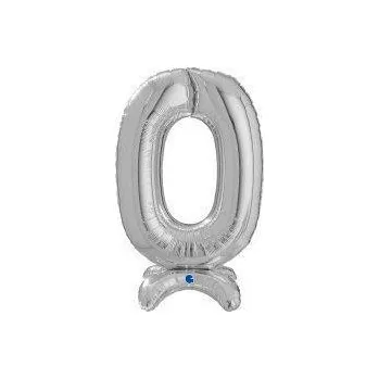 Balónek Amscan Fóliový balónek stojící stříbrná 64 cm číslice