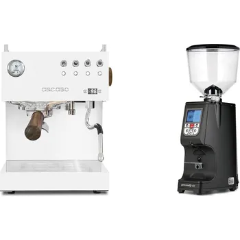 Kávovar Ascaso Steel DUO PID, White&Wood + Eureka Atom Specialty 65,…