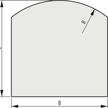 Krbová kamna Haas Sohn HAAS SKLO POD KAMNA 1000x1000mm/R800 ,,E" 1115910300000 1115910300000
