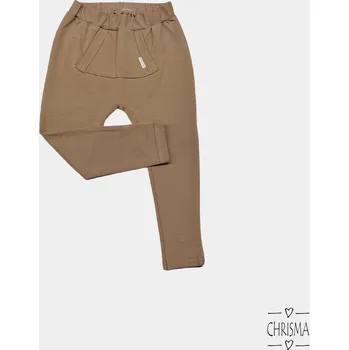 Chrisma Chlapecké teplákové kalhoty 23587 barva: béžová, Rozměr: 24 měsíců, 92 cm