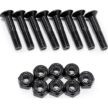 Skateboard hardware Goldcoast Black 1" 25 mm, 8 ks - Odesíláme do 24 hodin