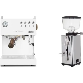 Kávovar Ascaso Steel DUO PID, White&Wood + ECM S-Manuale 64