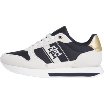 Dámské tenisky TOMMY HILFIGER DÁMSKÉ BOTY RUNNER WITH TH WEBBING GOLD NAVY/GREY FW0FW07173 DW6 Velikost: 37