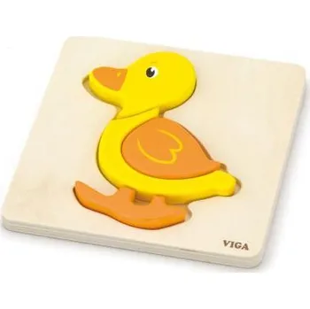 puzzle pro nejmenší Viga Dřevěné puzzle pro nejmenší - kačenka