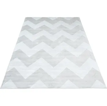 Koberec Moderní koberec Isphahan - vlnky 1 - stříbrný Rozměr koberce: 80x150 cm