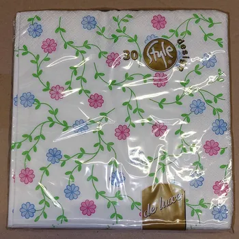 Party dekorace TDC Ubrousky papír - květy 3 vrstvy 30 ks 031333