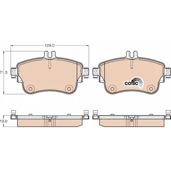 Brzdová destička Sada brzdových destiček, kotoučová brzda TRW GDB1933