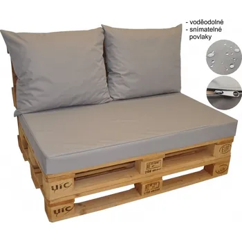 Podsedák Axin Trading s.r.o. Polstry na paletový nábytek voděodolné -barva šedá 336