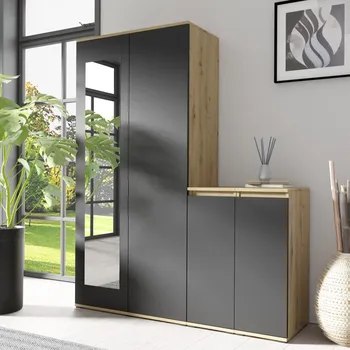 Předsíňová stěna Předsíňová stěna Emi 24 - dub/černá