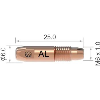Příslušenství ke svářečce ARC TORCHOLOGY Průvlak ARC M M6/6/25, E-Cu - 1,2 mm (pro AL) AM1CT12A