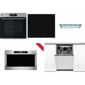 Set domácích spotřebičů WHIRLPOOL OMSK58HU1SX + WHIRLPOOL WS Q2760 BF + WHIRLPOOL AKR 650/1 IX + WHIRLPOOL AMW 423/IX + WHIRLPOOL WSIO 3O34 PFE X
