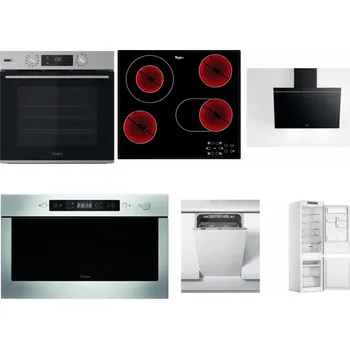 Set domácích spotřebičů WHIRLPOOL OMSK58HU1SX + WHIRLPOOL AKT 8190/BA + WHIRLPOOL AKR 62F LT K + WHIRLPOOL AMW 439 IX + WHIRLPOOL WSIC 3M27 C + WHIRLPOOL WHC18 T311