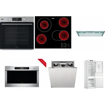 Set domácích spotřebičů WHIRLPOOL OMSK58HU1SX + WHIRLPOOL AKT 8190/BA + WHIRLPOOL AKR 650/1 IX + WHIRLPOOL AMW 423/IX + WHIRLPOOL WIO 3T133 PLE + WHIRLPOOL WHC18 T311