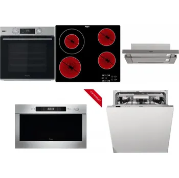 Set domácích spotřebičů WHIRLPOOL OMSK58HU1SX + WHIRLPOOL AKT 8130/NE + WHIRLPOOL AKR 5390/1 IX + WHIRLPOOL AMW 423/IX + WHIRLPOOL WIO 3O540 PELG