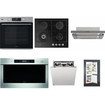Set domácích spotřebičů WHIRLPOOL OMSK58HU1SX + WHIRLPOOL GOFL 629/NB + WHIRLPOOL AKR 5390/1 IX + WHIRLPOOL AMW 439 IX + WHIRLPOOL WIO 3O540 PELG + WHIRLPOOL ART 65031